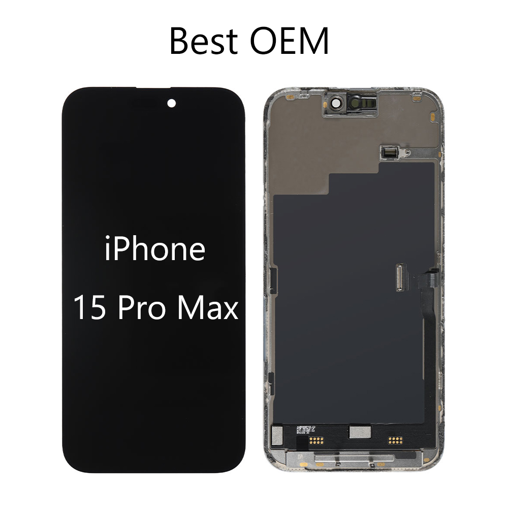 OLED Screen for iPhone 15 Pro Max 6.7", Best OEM, Black